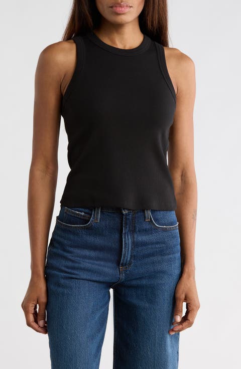 Jordyn Rib Cotton Crop Tank
