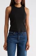 Veronica Beard Jordyn Rib Cotton Crop Tank