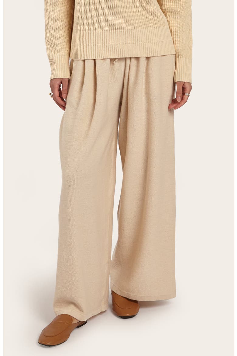 Mizu Wide Leg Pants, Main, color, Crème