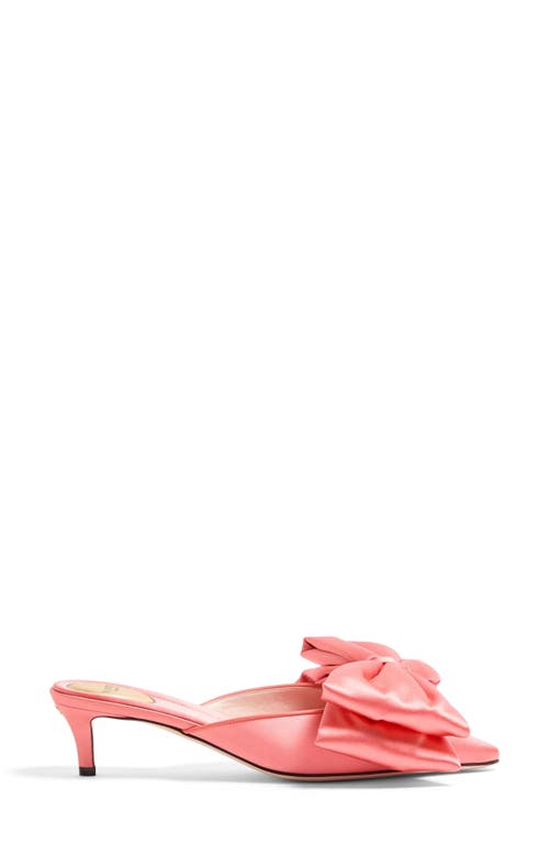 Valentino Garavani Yolande Satin Mule 45mm Woman Salmon 37.5 In Pink