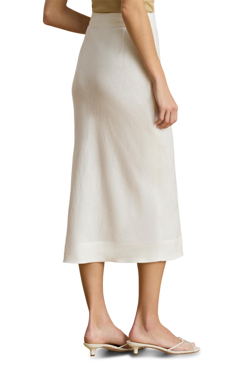 Linen Midi Pencil Skirt, Alternate, color, WHITE