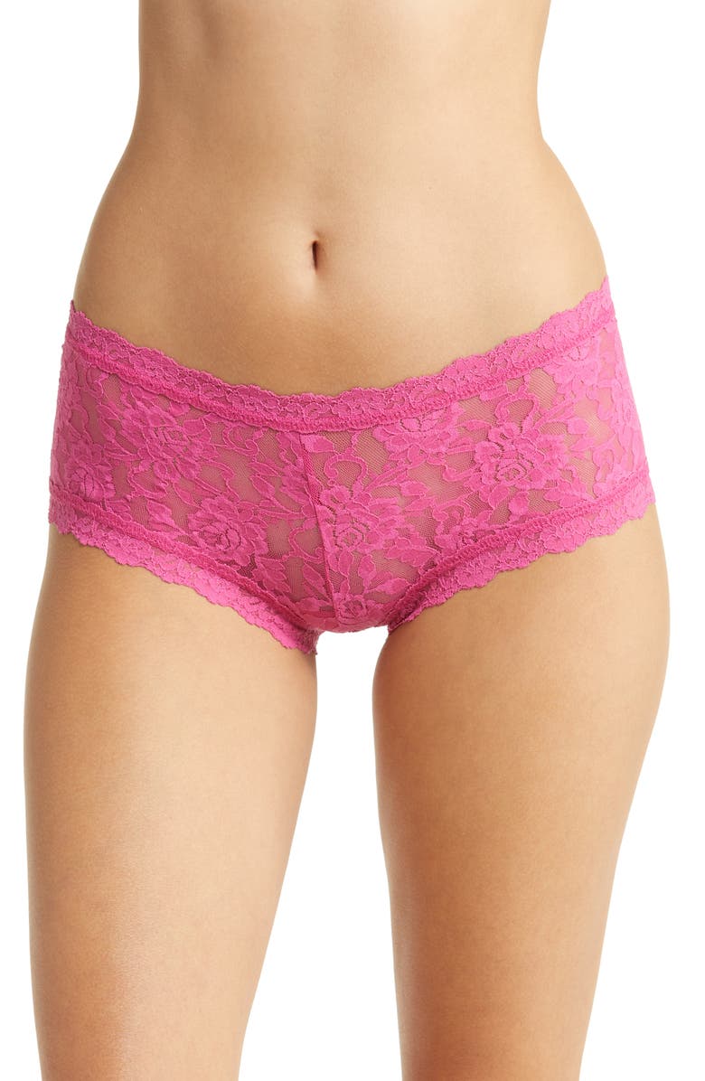 Hanky Panky Signature Lace Boyshorts, Main, color, Dragon Fruit Pink
