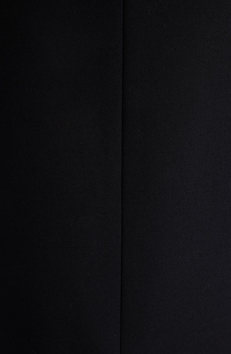 Balenciaga Lingerie Lace Wool Gabardine & Jersey Midi Skirt, Alternate, color,