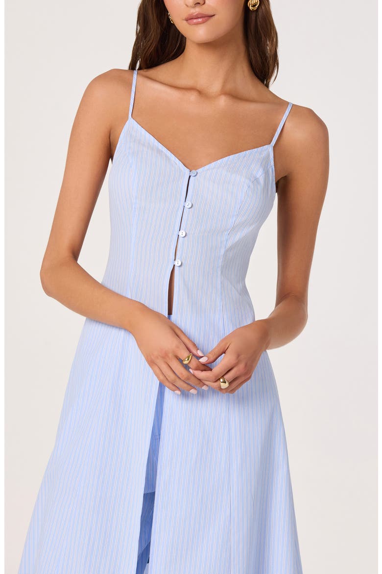 Rena Longline Sleeveless Tunic, Alternate, color, BLUE PINSTRIPE