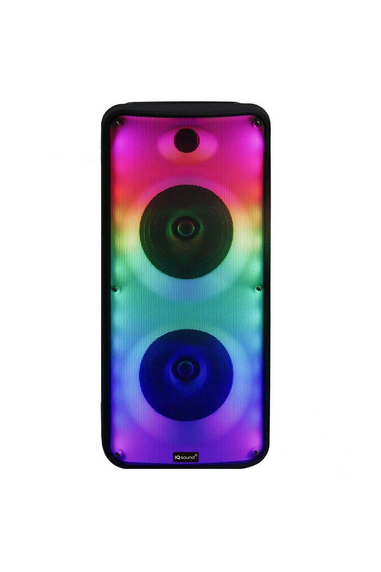 Dual 8 Inch Portable Bluetooth Speaker, Main, color, Black