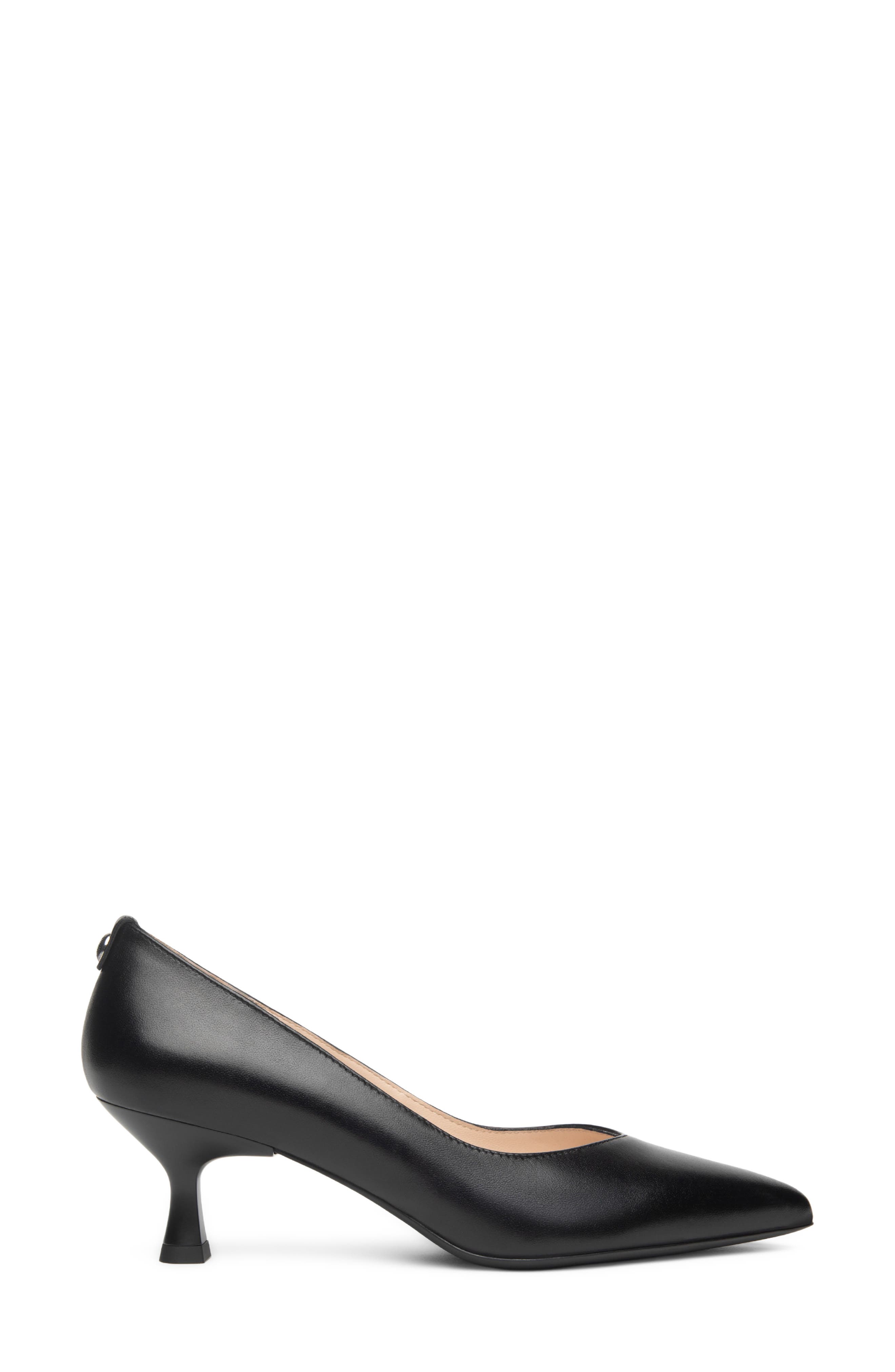 NeroGiardini Pointed Toe Kitten Heel Pump, Alternate, color, Black