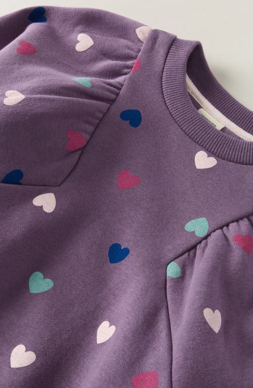 Tucker + Tate Kids' Puff Sleeve Cotton Blend Sweatshirt In Purple