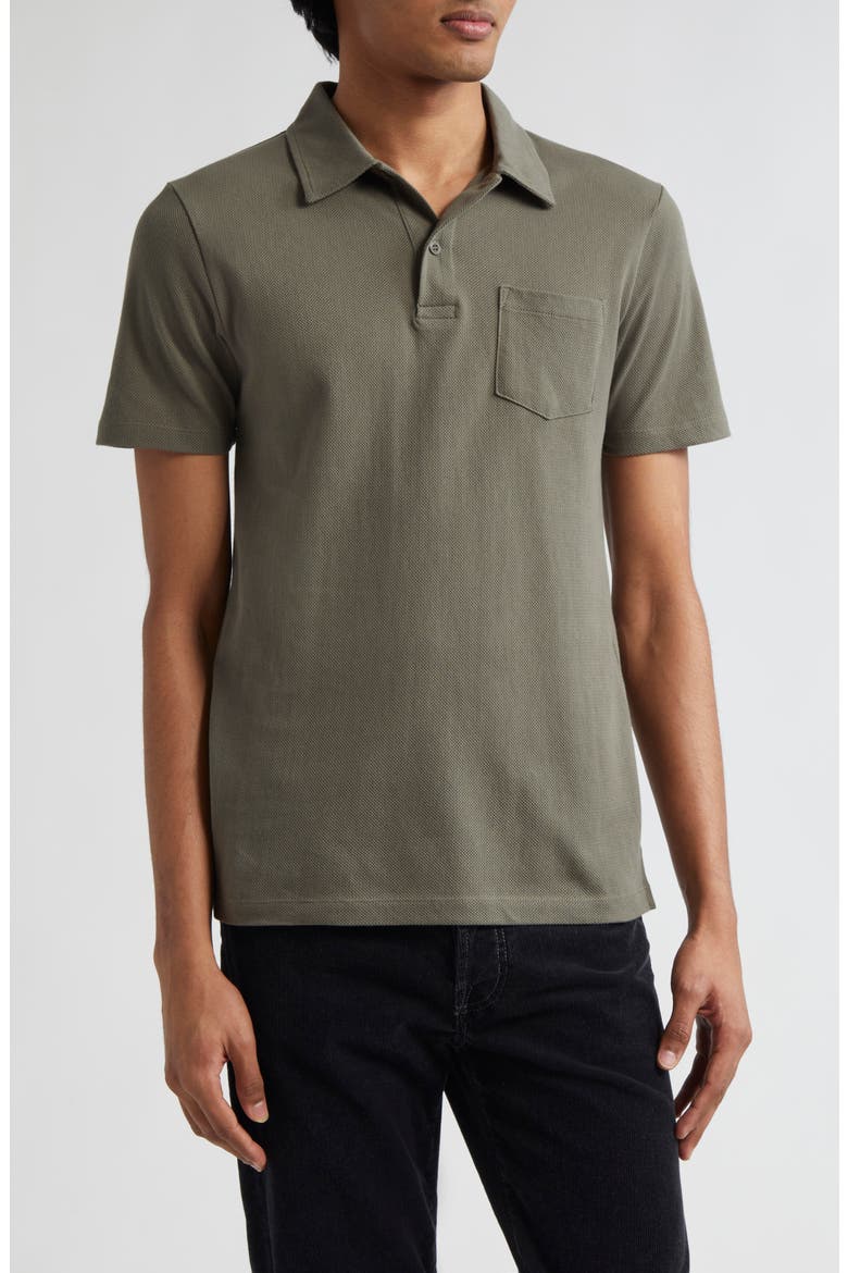 Riviera Cotton Polo, Main, color, KHAKI