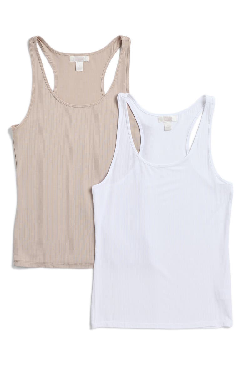 NORDSTROM RACK 2-Pack Rib Tank, Alternate, color, 