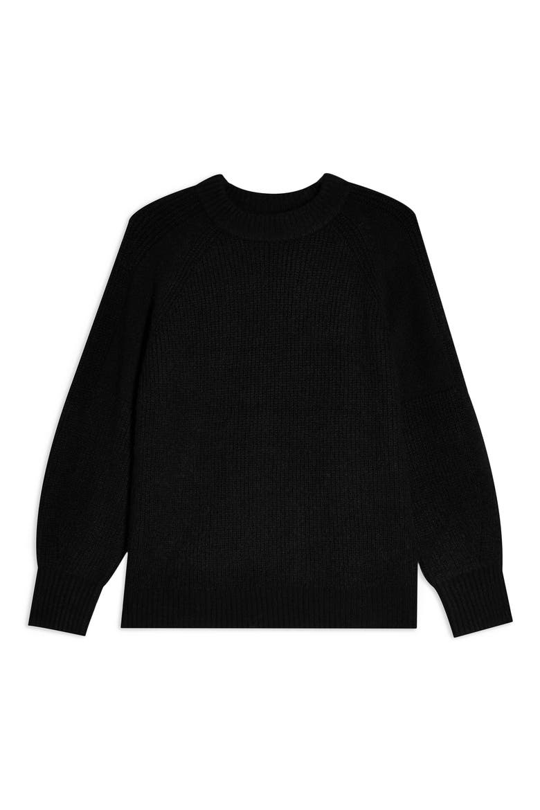 Crewneck Sweater, Alternate, color, BLACK