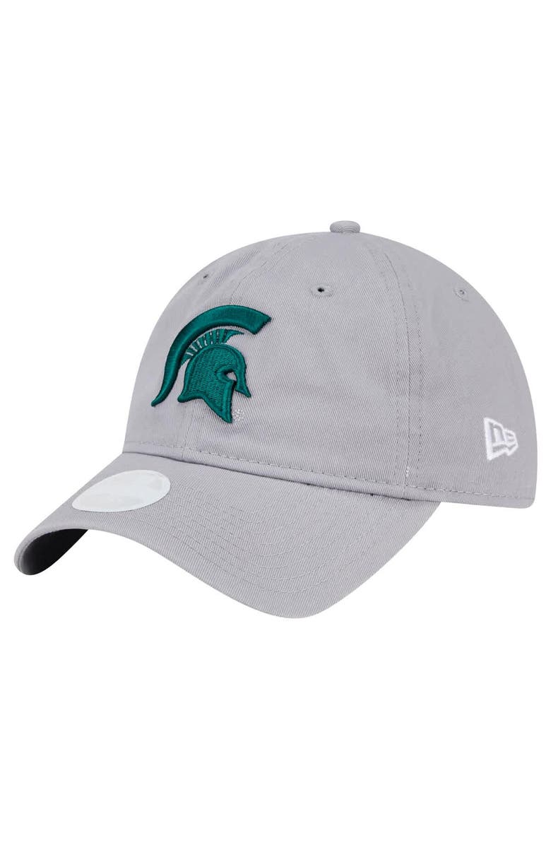New Era Women's New Era Gray Michigan State Spartans Logo 9TWENTY Adjustable Hat, Main, color, Gray