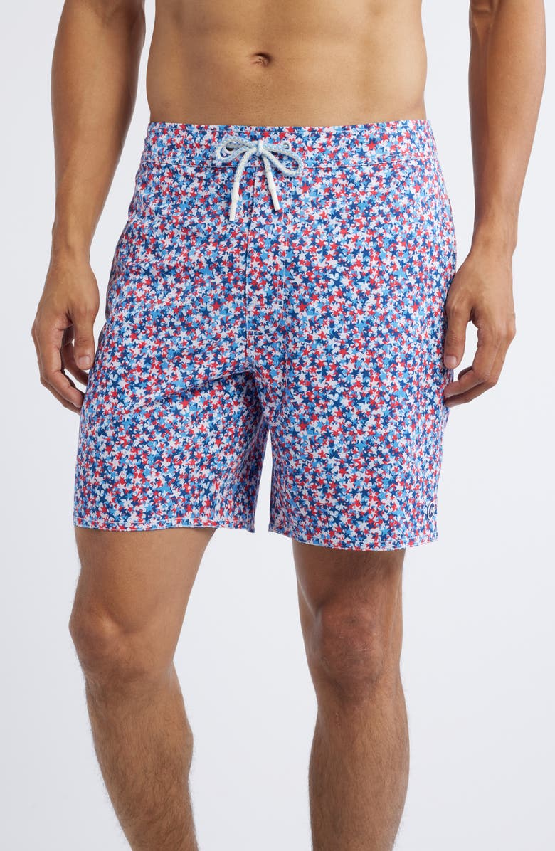 johnnie-O Seeing Stars Swim Trunks, Main, color, 