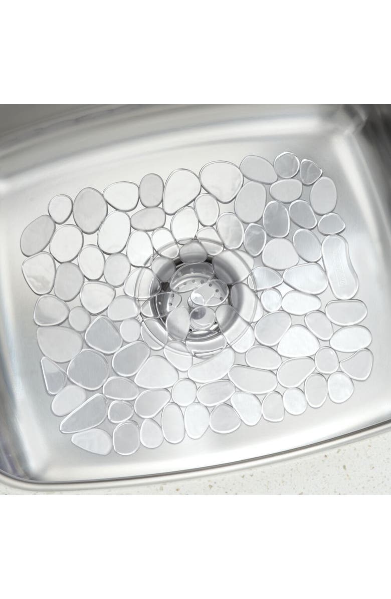 iDesign Pebblz Sink Protector - Kitchen Sink Mat for Bottom of Sink - Set of 2 - Clear, Alternate, color, Clear