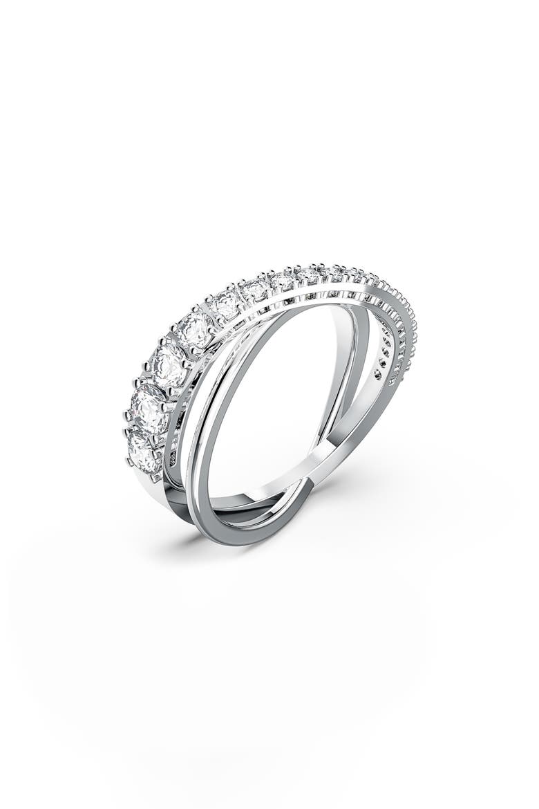 Hyperbola Cubic Zirconia Ring, Main, color, WHITE