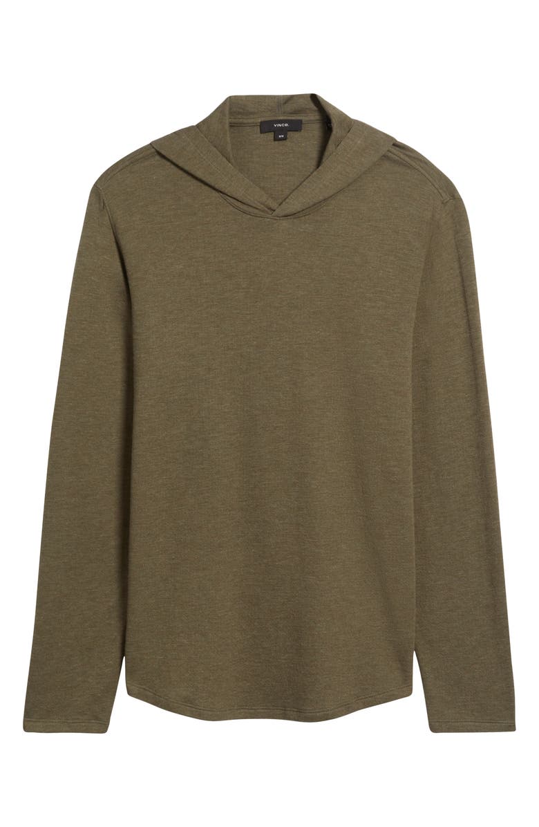 Vince Pima Cotton Blend Hoodie, Alternate, color, Dark Artichoke