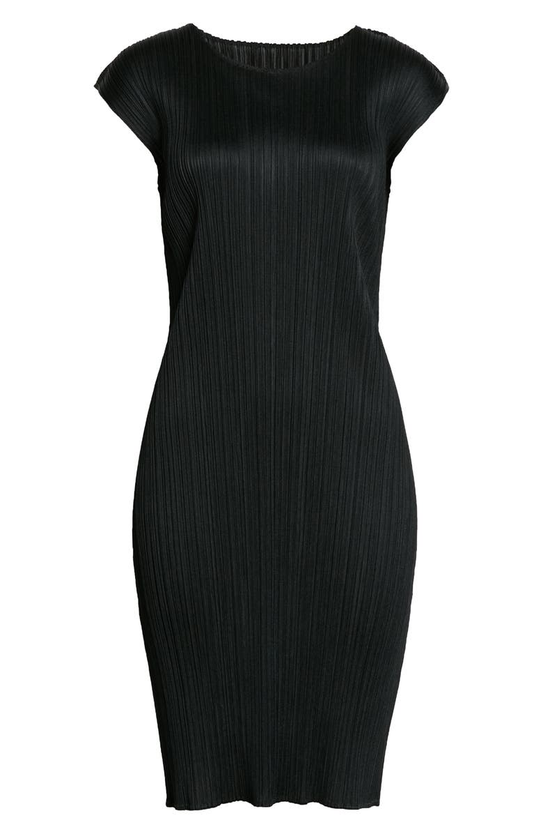 Pleats Please Issey Miyake Pleated Dress, Alternate, color, Black