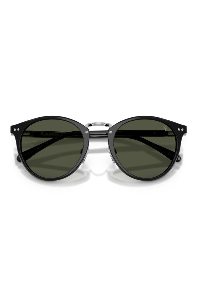 53mm Quincy Phantos Sunglasses, Alternate, color, SHINY BLACK / GREEN