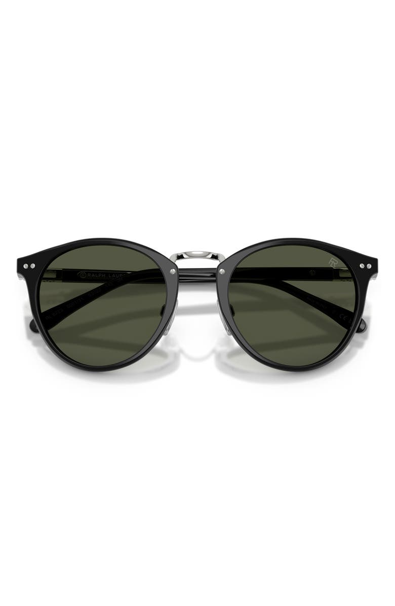 Ralph Lauren 53mm Quincy Phantos Sunglasses, Alternate, color, Shiny Black / Green