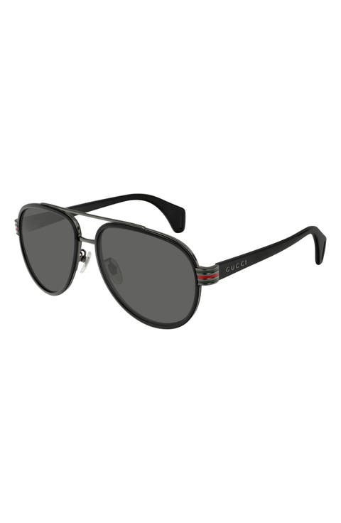 58mm Polarized Aviator Sunglasses