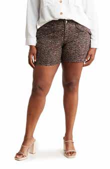 Wit & Wisdom 'Ab'Solution High Waist Floral Stretch Cotton Shorts