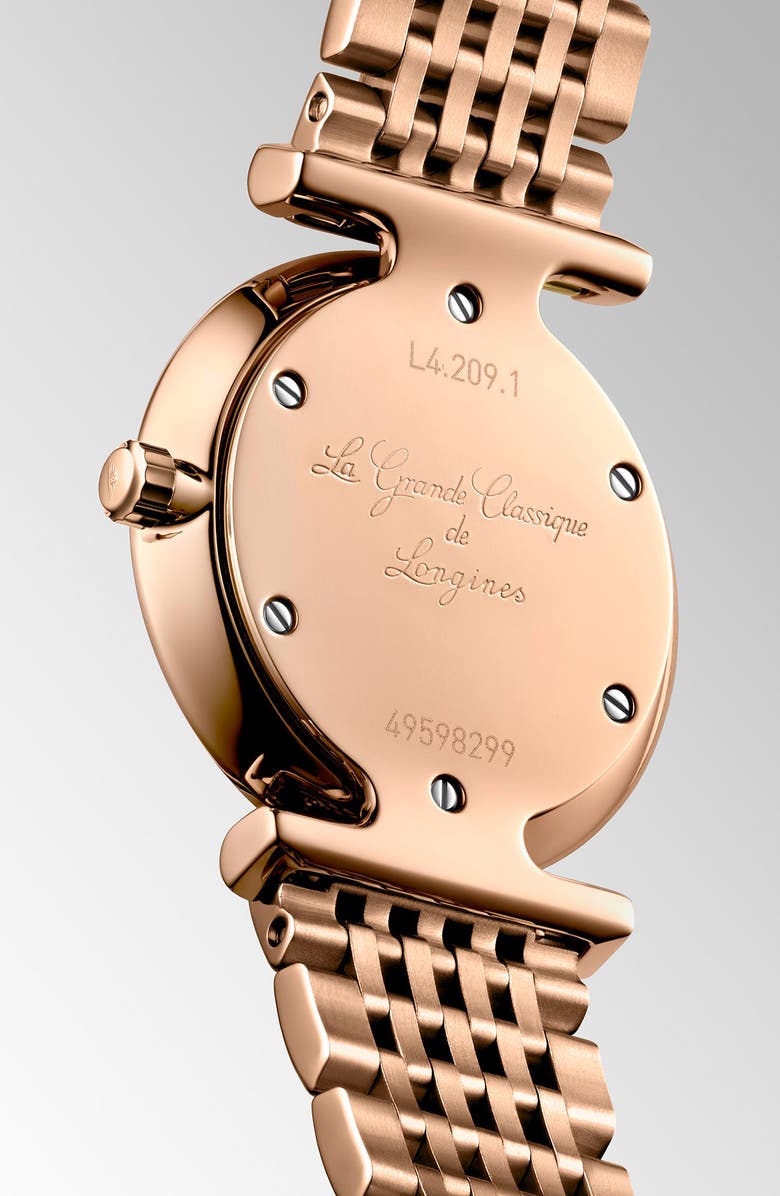 Longines La Grande Classique Bracelet Watch, 24mm, Alternate, color, Pink