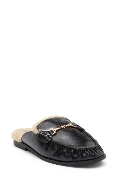 Faith Faux Leather Loafer Mule