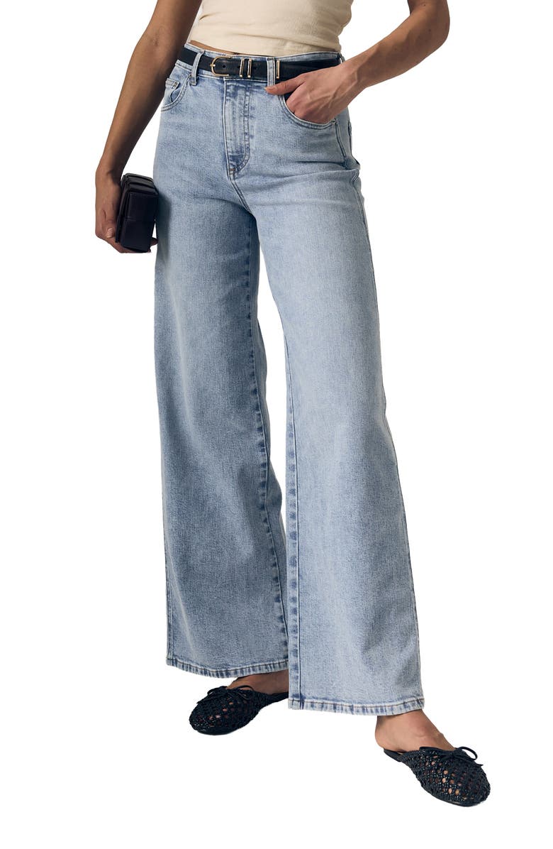 LE JEAN Juliette High Waist Wide Leg Jeans, Main, color, American Beauty