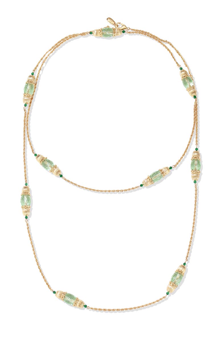 RC RETRO CHIC Nut Fairy Necklace, Main, color, Green & Gold