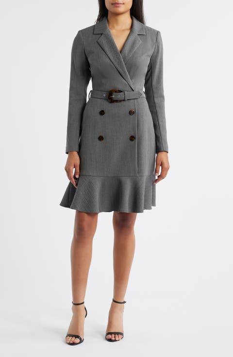 Long Sleeve Blazer Dress