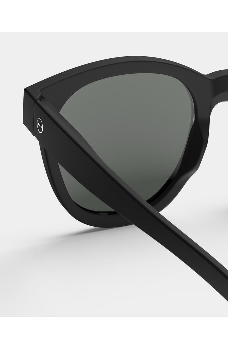 IZIPIZI #N 53mm Trapeze Sunglasses, Alternate, color, Black