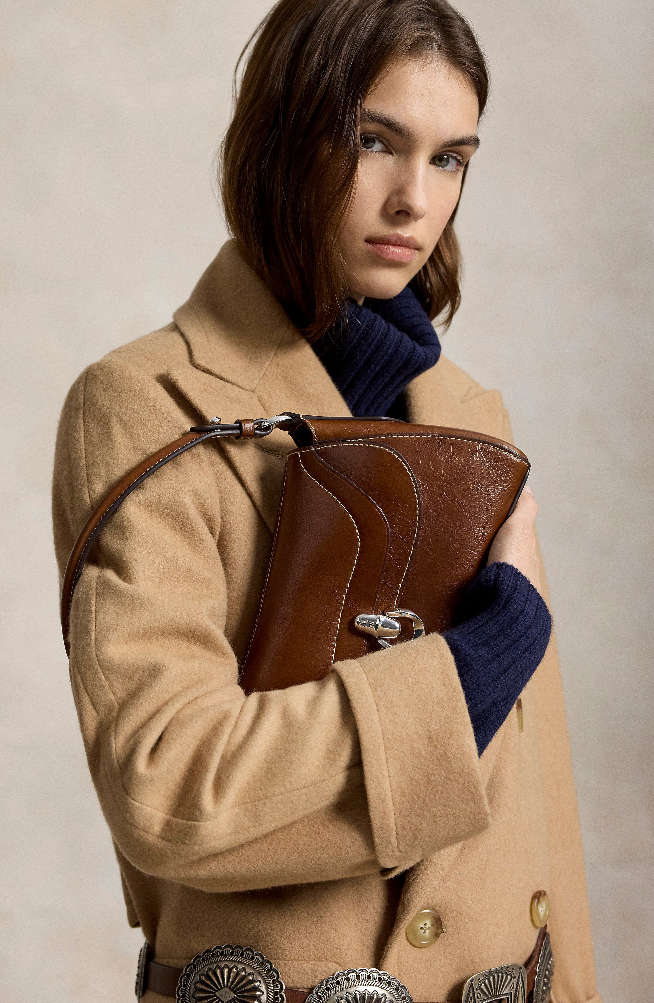 Leather Crossbody Bag, Alternate, color, CHESTNUT