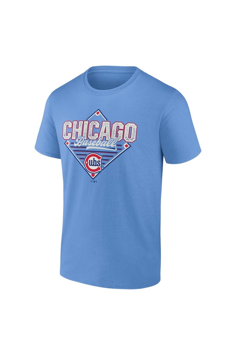 Men's Fanatics Light Blue Chicago Cubs Alt Diamond T-Shirt, Alternate, color, Light Blue