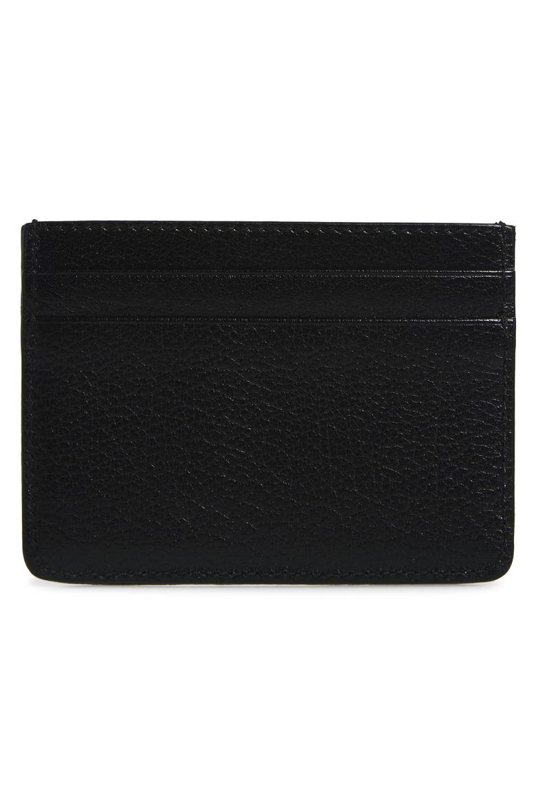 Sandon Check Leather Card Case, Alternate, color, PEAT