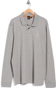 BOSS Passerby Stretch Cotton Long Sleeve Polo