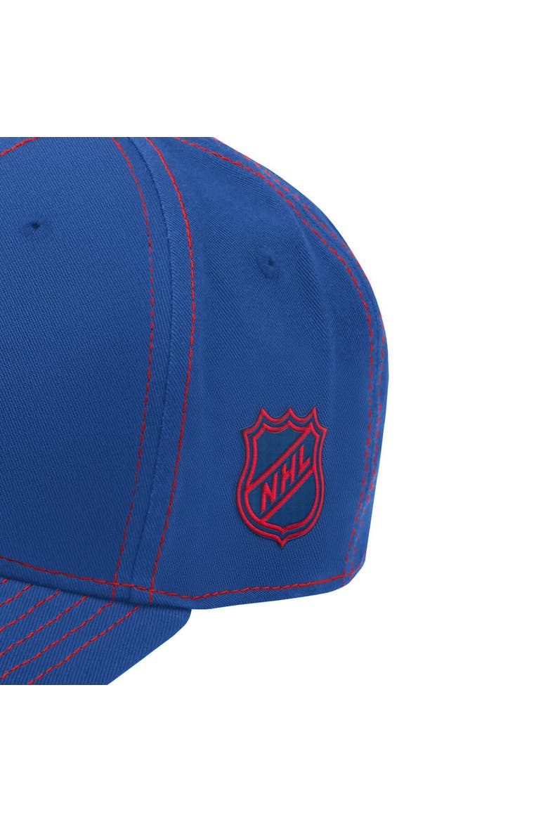 Men's Starter  Blue New York Rangers Sphere II Curved Starfit Adjustable Hat, Alternate, color, Blue
