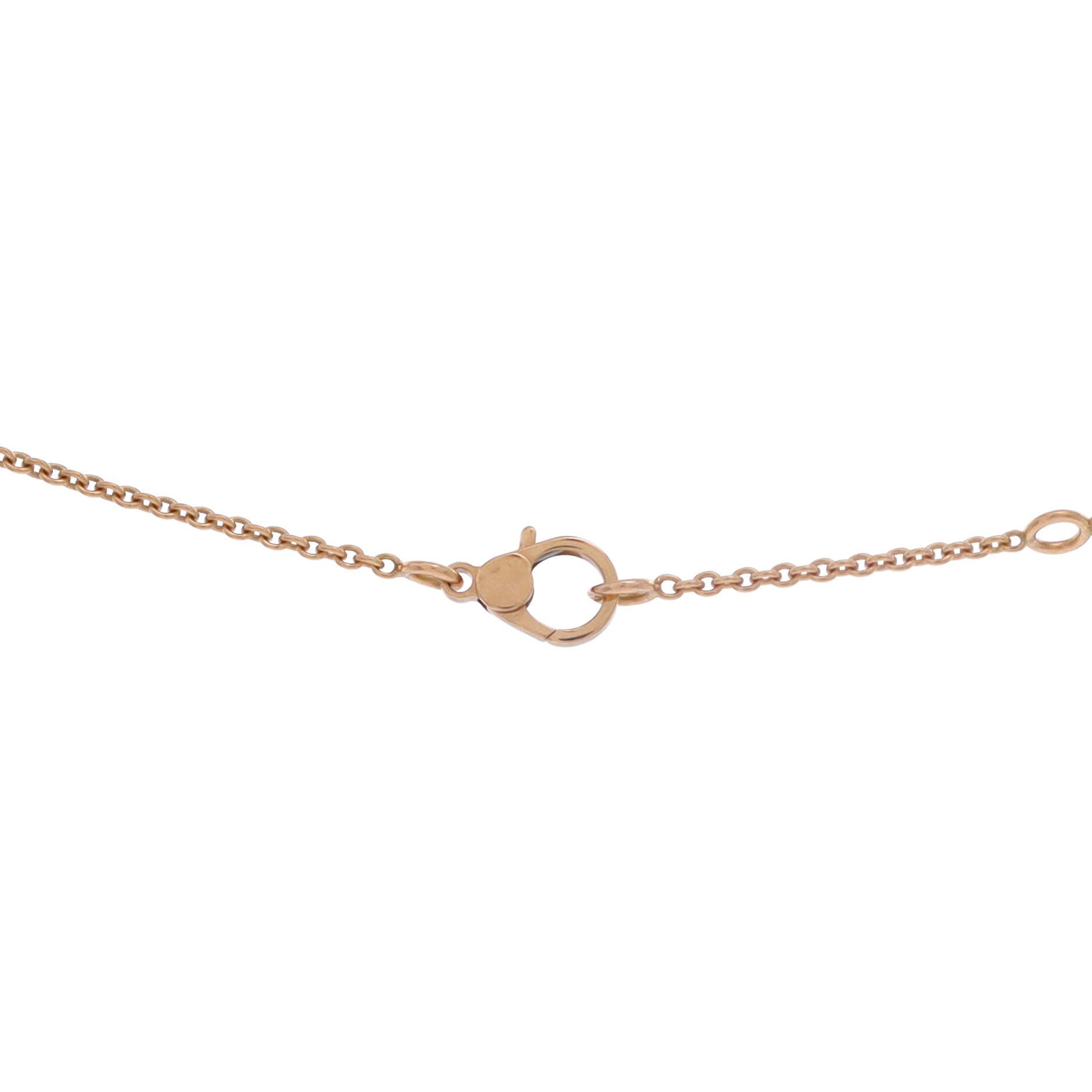 Pre-Owned Hermes Finesse Pendant Necklace 18K Rose Gold and Black Spinels, Alternate, color, Rose Gold