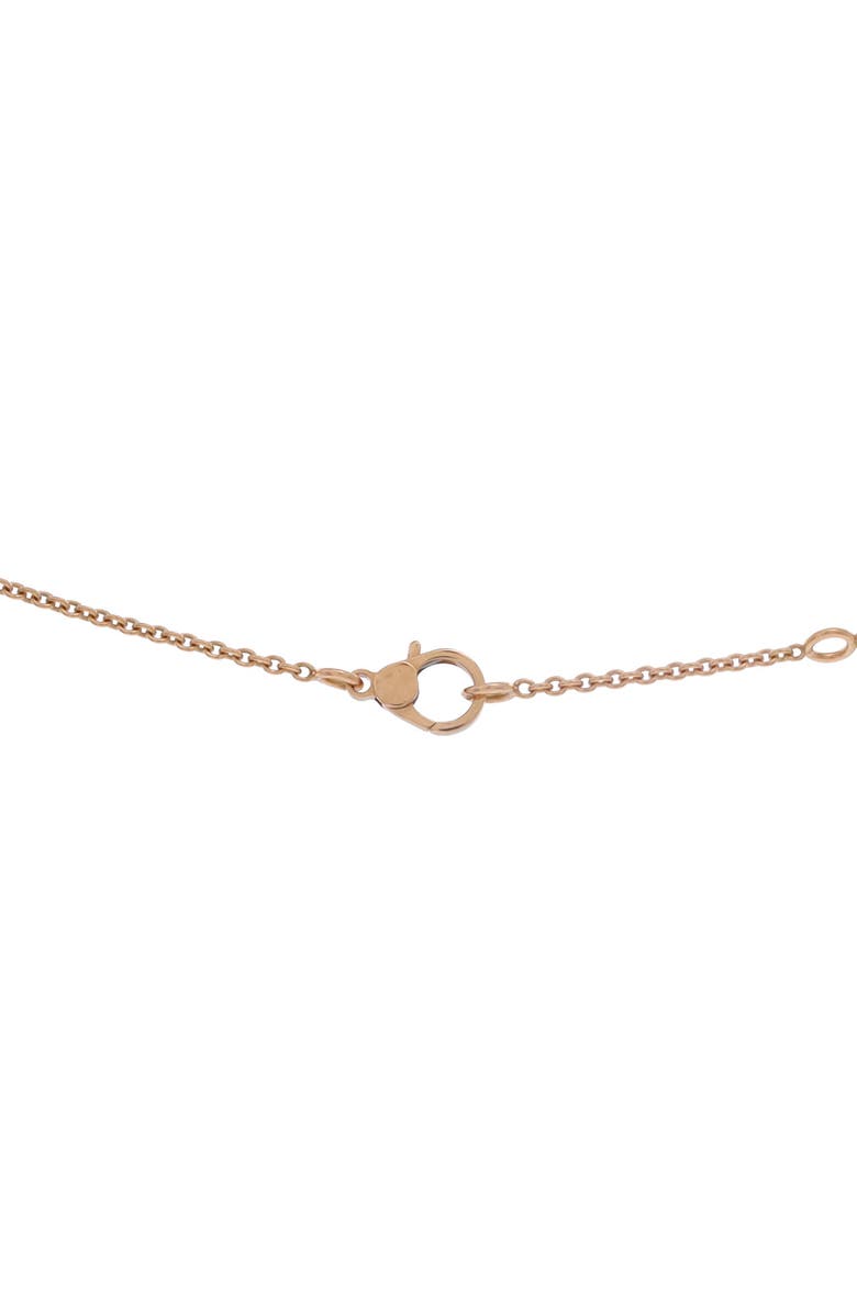 Pre-Owned Hermes Finesse Pendant Necklace 18K Rose Gold and Black Spinels, Alternate, color, Rose Gold