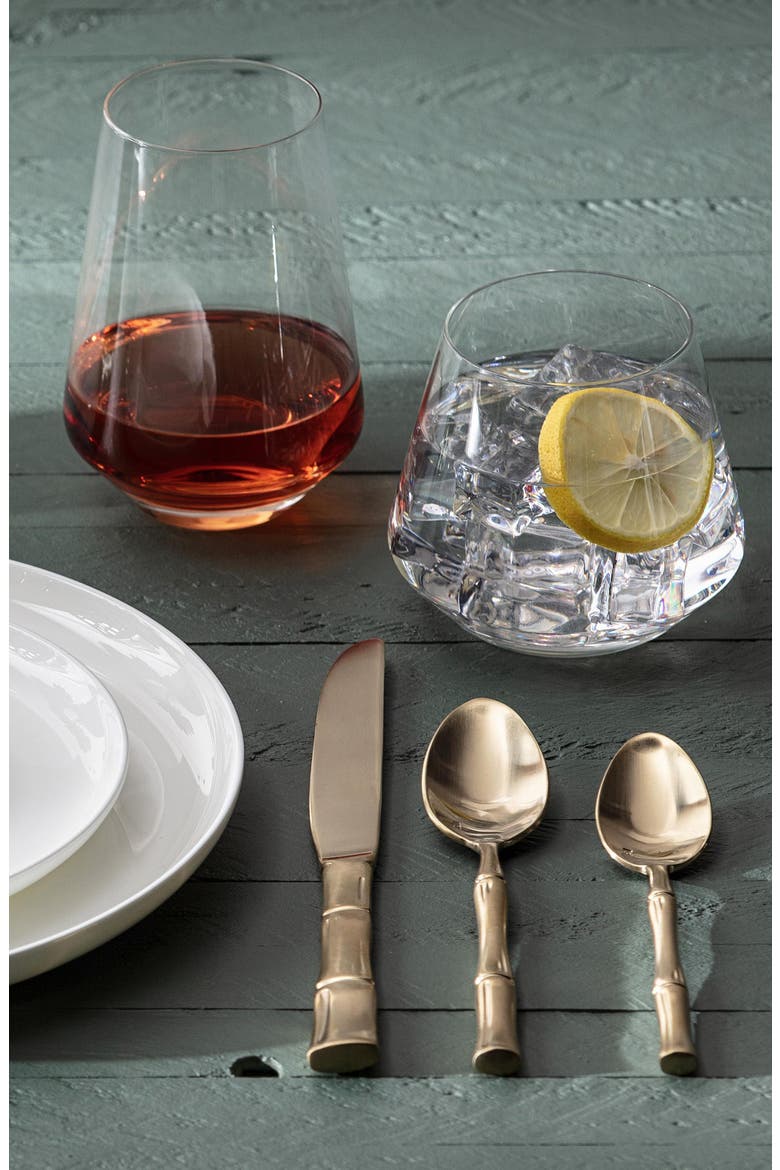 Royal Pacific Brushed Champagne 5-Piece Place Setting, Alternate, color, GOLD