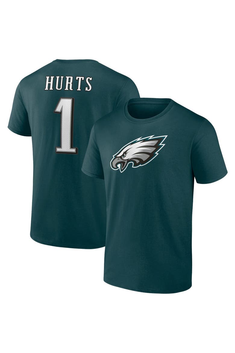 Men's Fanatics Branded Jalen Hurts Midnight Green Philadelphia Eagles Player Icon T-Shirt, Main, color, Green