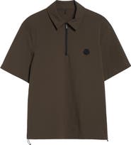 Moncler Logo Patch Quarter Zip Polo