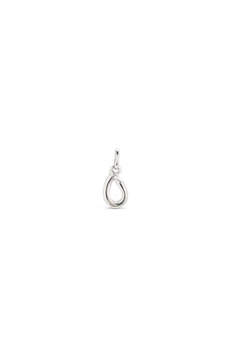 Sterling Silver-Plated Letter O Charm