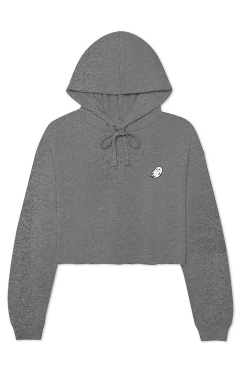 Womens Ghost Cropped Hoodie
