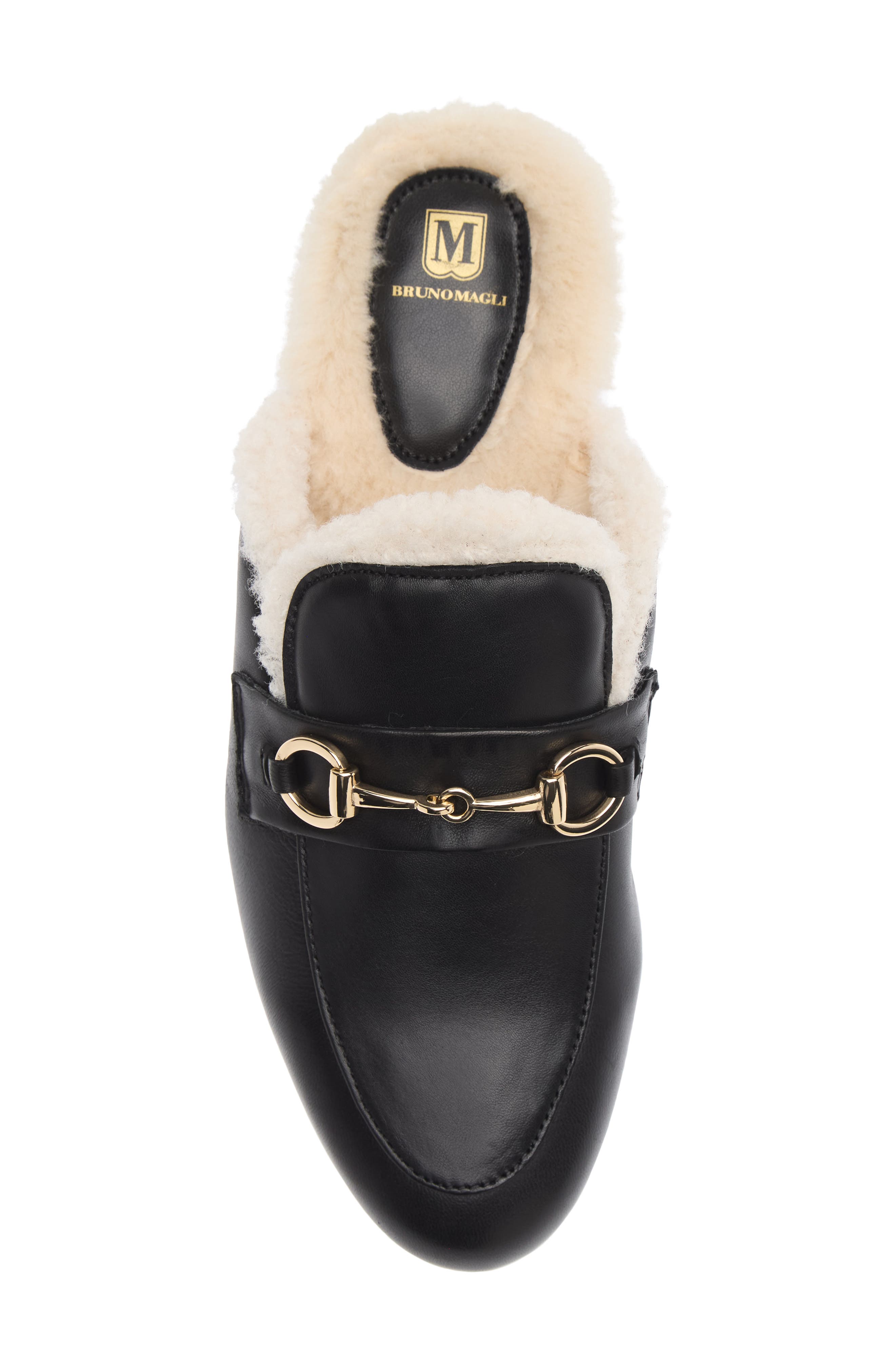 Dalia Faux Shearling Lined Mule, Alternate, color, BLACK/SHEARLING