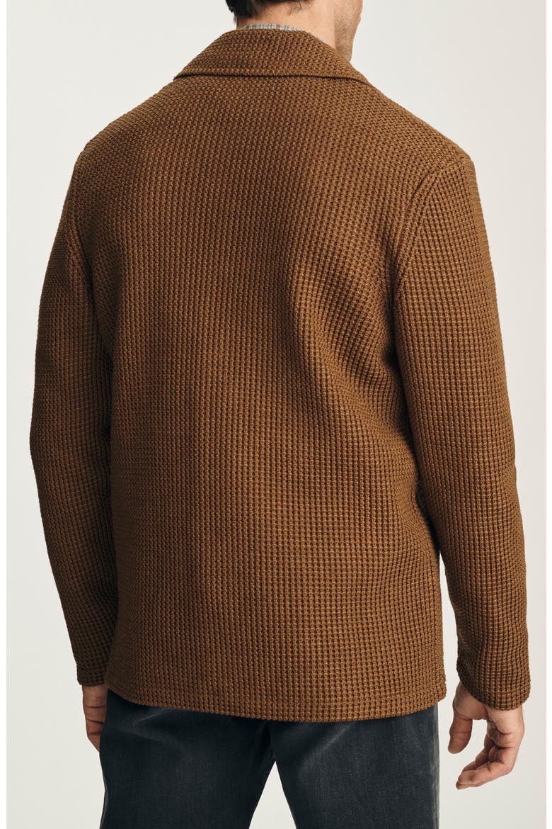 Birch Waffle Knit Sweater Blazer, Alternate, color, TERRA COTTA