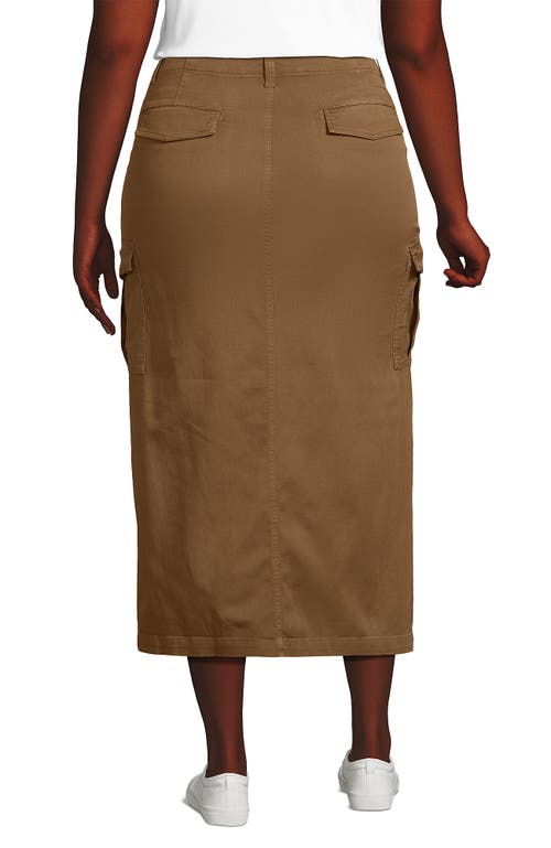 Lands' End Cool Fade Cargo Maxi Skirt In Brown