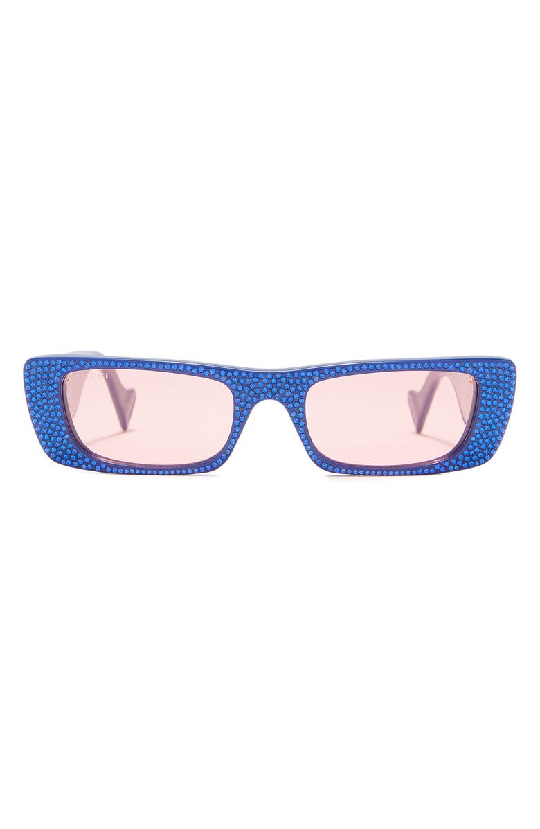 Gucci 57mm Rectangle Sunglasses, Main, color,