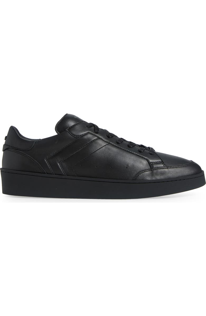 Canali Low Top Leather Sneaker, Alternate, color, Black
