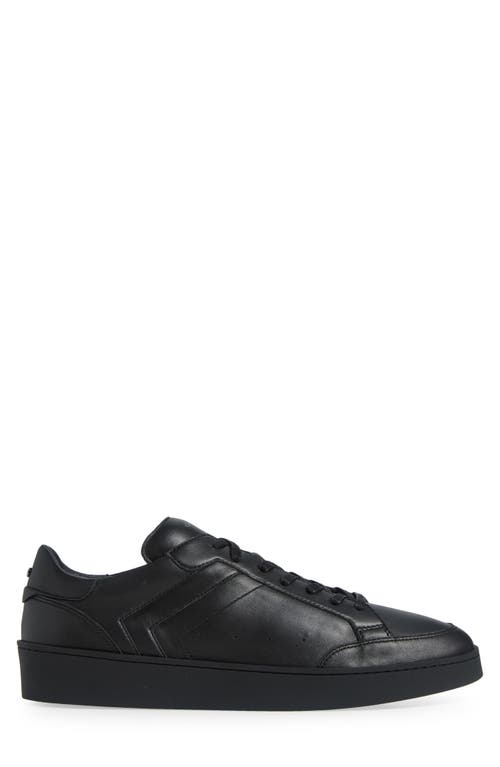 Canali Refined Black Sneakers With Durable Rubber Sole In Black