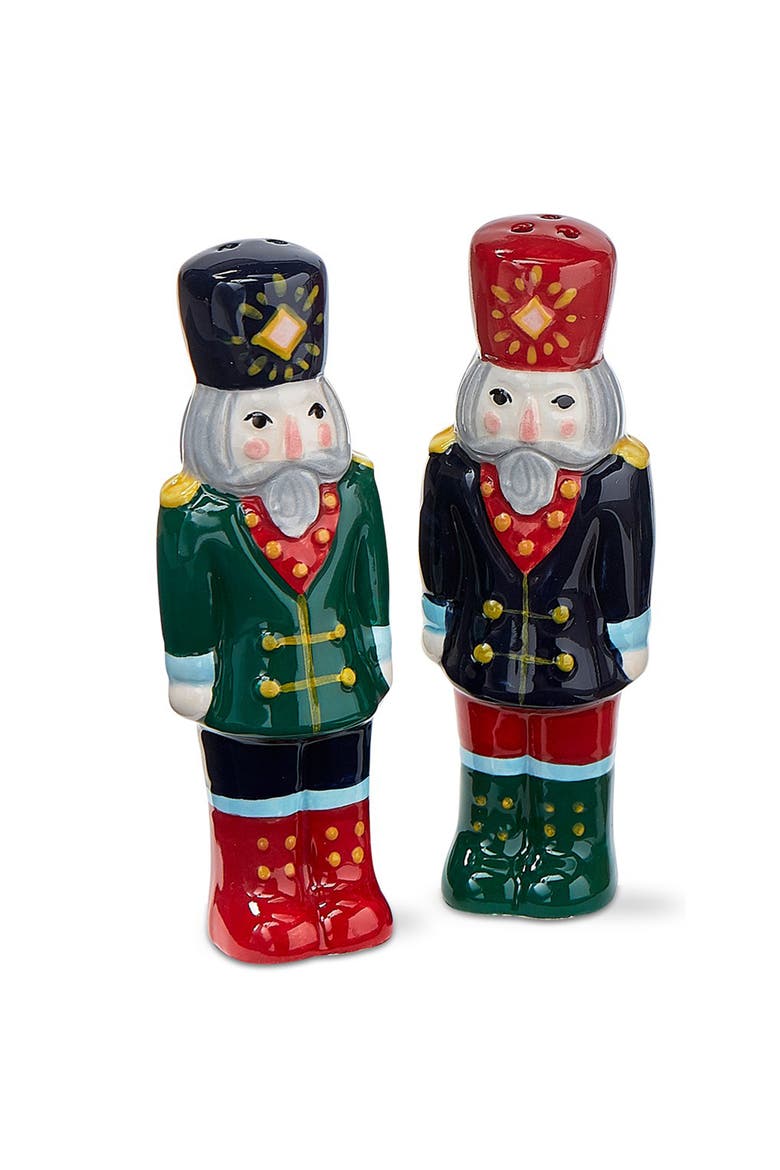 Nutcracker Salt and Pepper Shakers Christmas Decor Set, Main, color, Multicolored