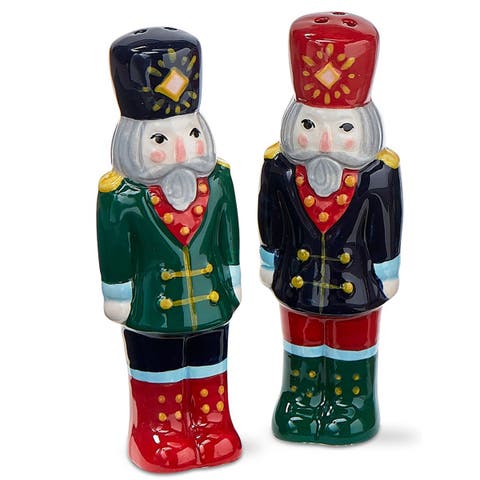 Nutcracker Salt and Pepper Shakers Christmas Decor Set